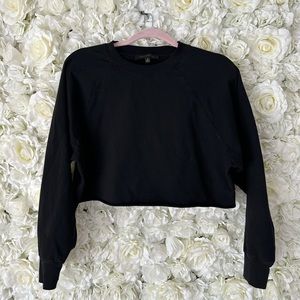 Black Cropped Long Sleeve Shirt